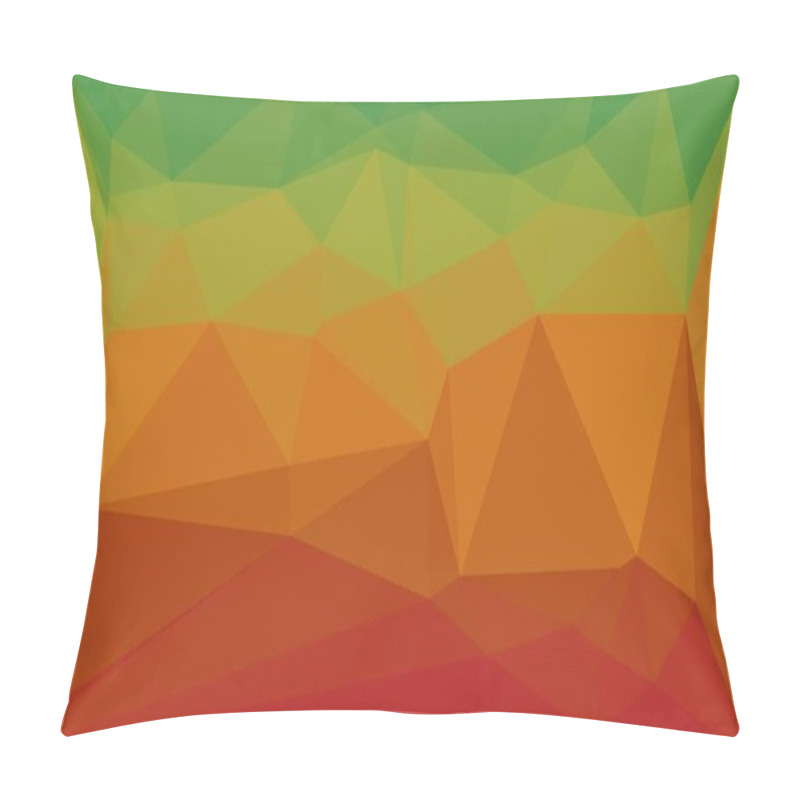 Personality  Abstract, Geometrical, Red And Green Background Pillow Covers