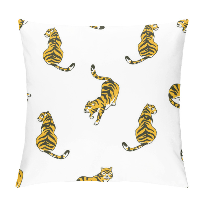 Personality   Seamless Pattern With Tigers Pillow Covers