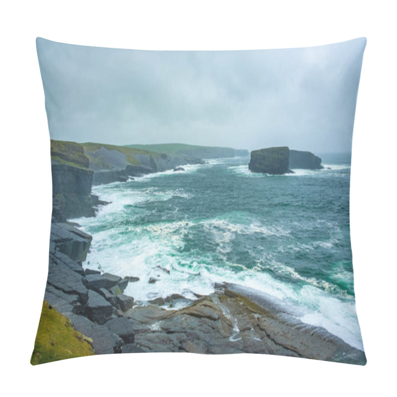 Personality  Stormy Weather At Kilkee Cliffs, County Clare, Ireland Pillow Covers