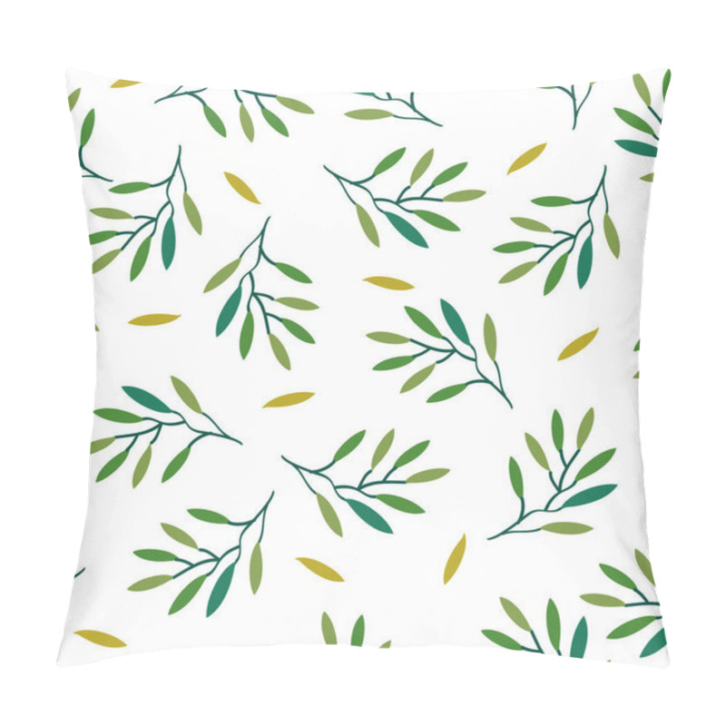 Personality  Abstract Leaves Pattern On White Background : Seamless Pattern : Vector Illustration Pillow Covers