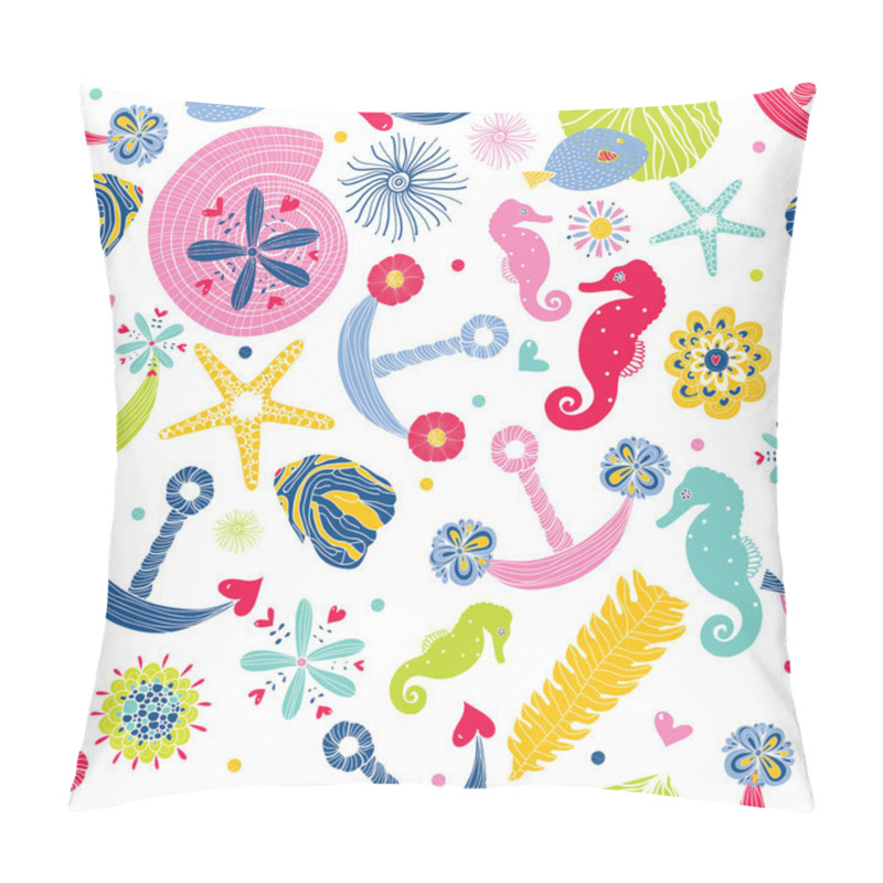 Personality  Sea Life Seamless Pattern Pillow Covers