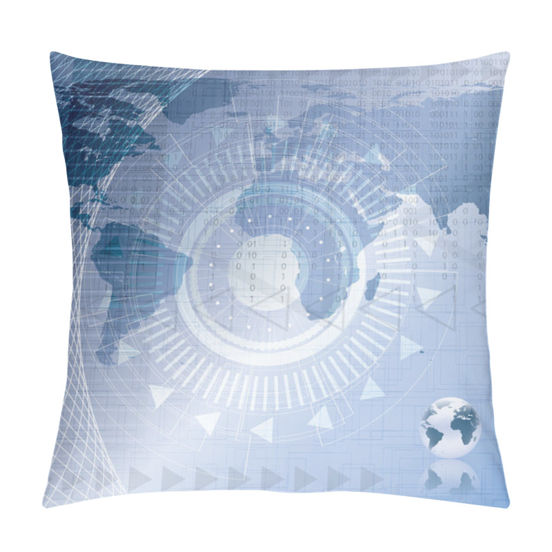 Personality  Abstract Tech Binary Background Pillow Covers