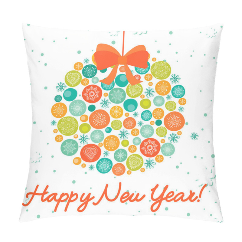 Personality  Greeting Card With Christmas Ball Pillow Covers