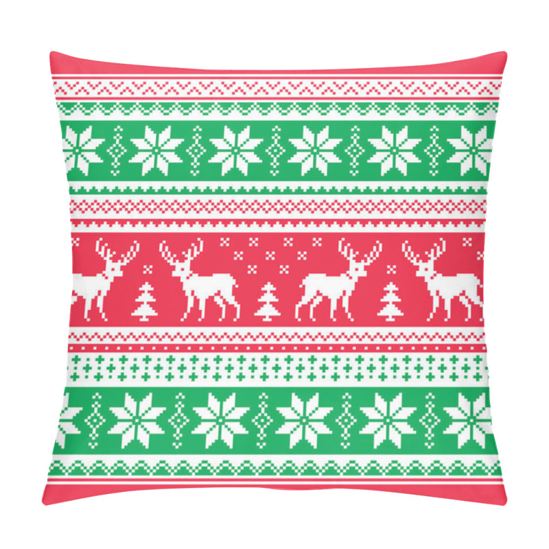 Personality  Christmas And Winter Knitted Pattern, Card - Scandynavian Sweater Style Pillow Covers