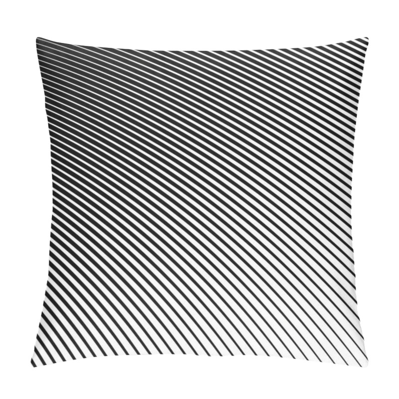 Personality  Black And White Wave Stripe Optical Abstract Background Pillow Covers