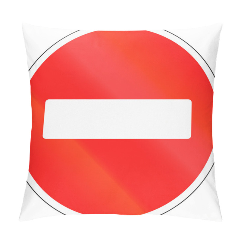 Personality  Road Sign Used In Russia - No Entry Pillow Covers