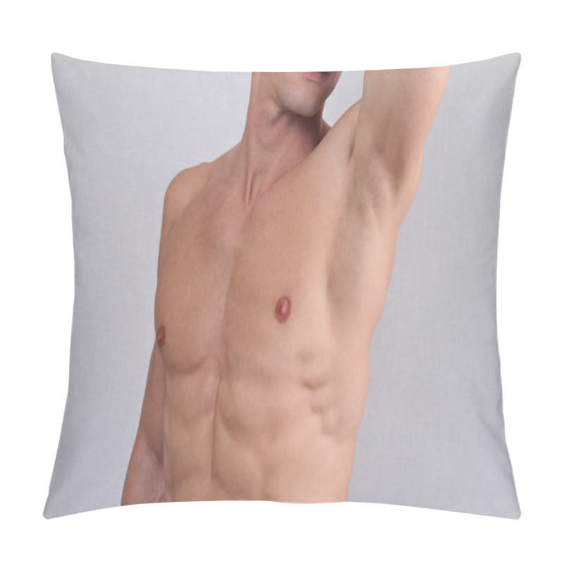 Personality  Male Waxing. Muscular Male Torso, Chest And Armpit Hair Removal Close Up.  Pillow Covers