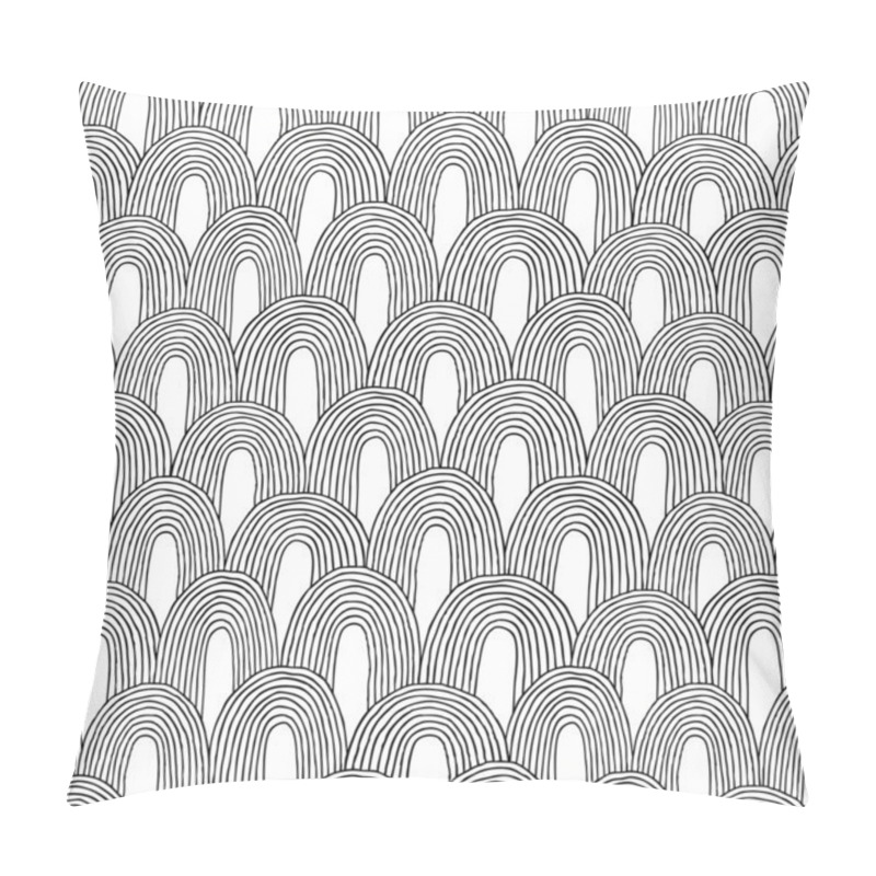 Personality  Knitted Fabrics Seamless Pattern In Black And White Pillow Covers