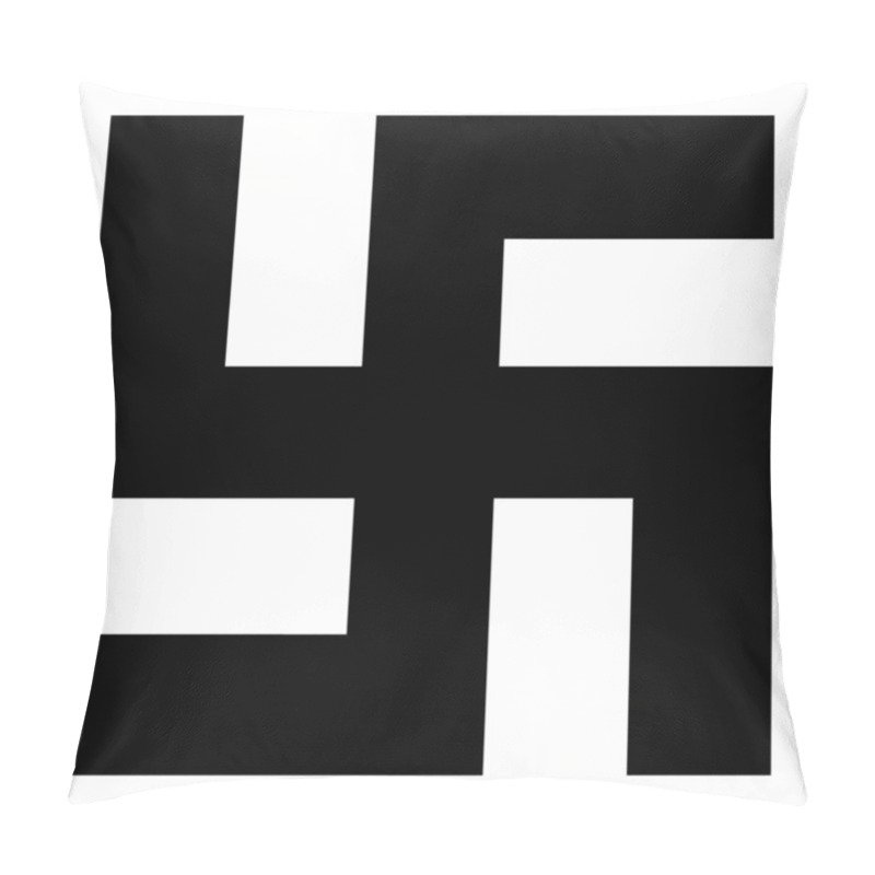 Personality  Swastika Symbol, Black And White Cross, Vector Pillow Covers