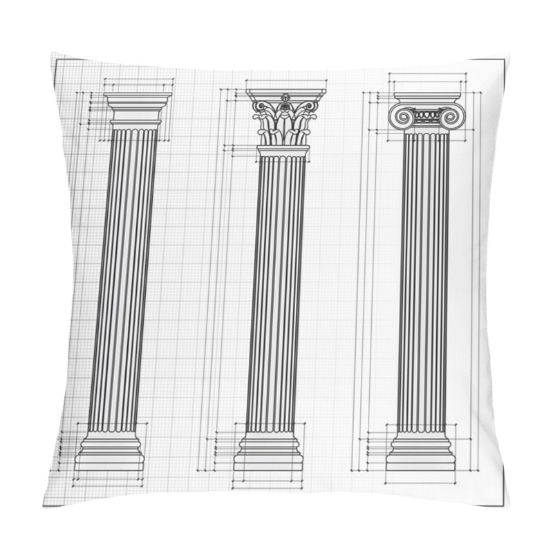 Personality  Classic Columns Background Sketch  Pillow Covers