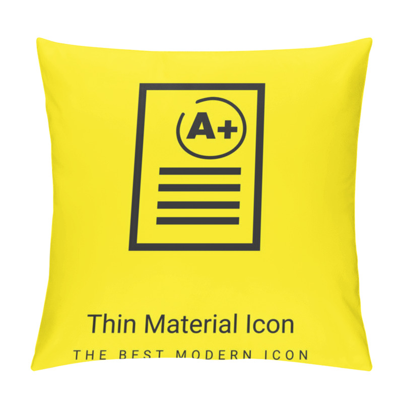 Personality  A Best Test Result Minimal Bright Yellow Material Icon Pillow Covers