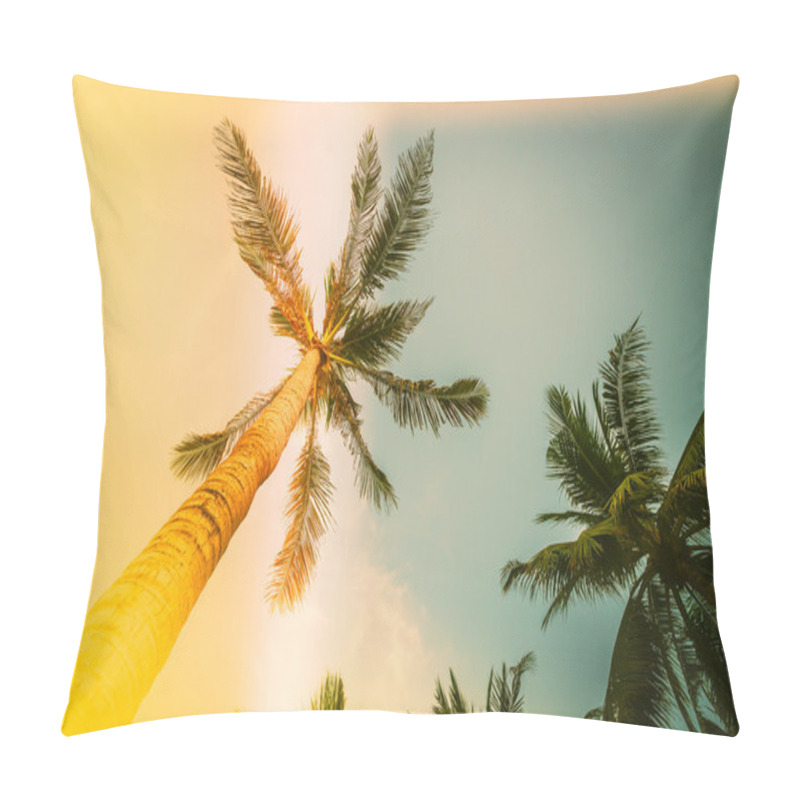 Personality  Silhouette Palm Tree Pillow Covers