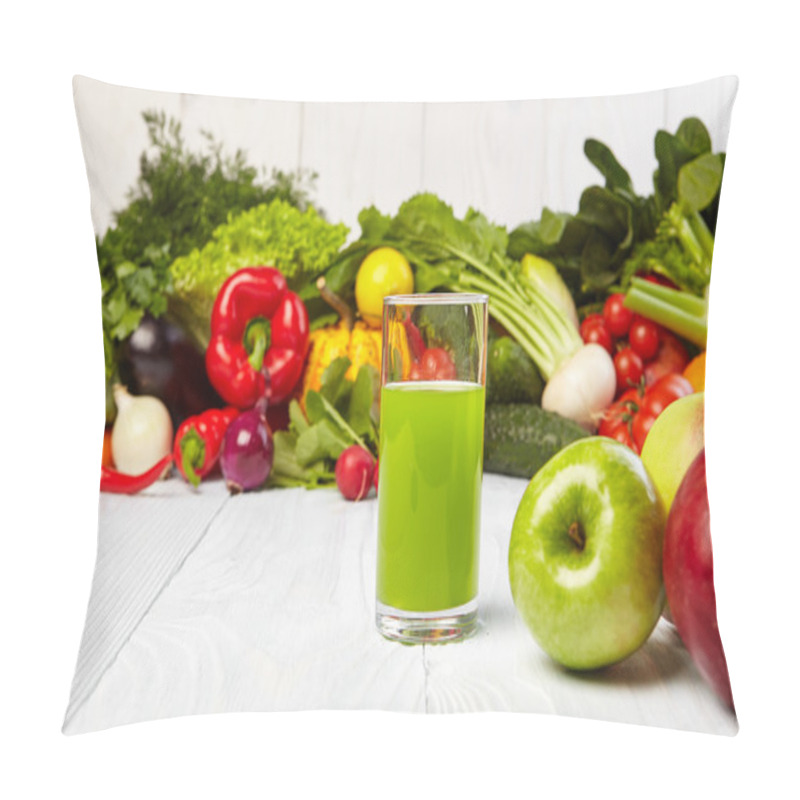 Personality  Healthy Vegetable Juices For Refreshment Pillow Covers