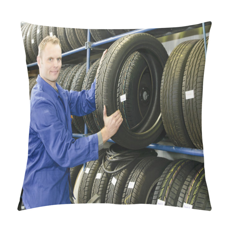 Personality  Car Mechanic With Tire Pillow Covers