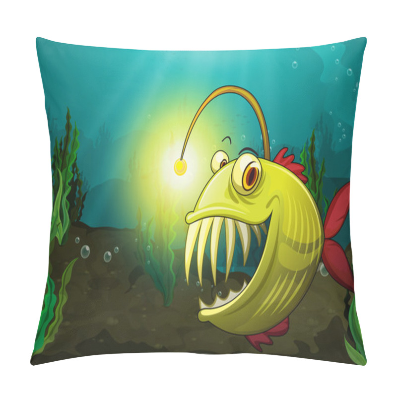 Personality  Monster Fish In Water Pillow Covers