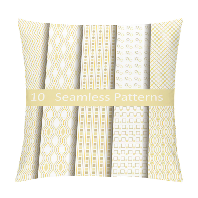 Personality  Set Of Ten Seamless Patterns Pillow Covers