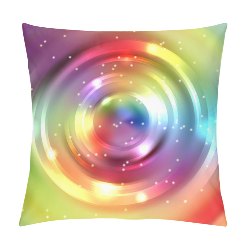 Personality  Abstract Background With Luminous Swirling Backdrop. Vector Infinite Round Tunnel Of Shining Flares. Colorful Background. Rainbow-colored. Red, Yellow, Blue, Pink, Purple, Green Colors. Pillow Covers