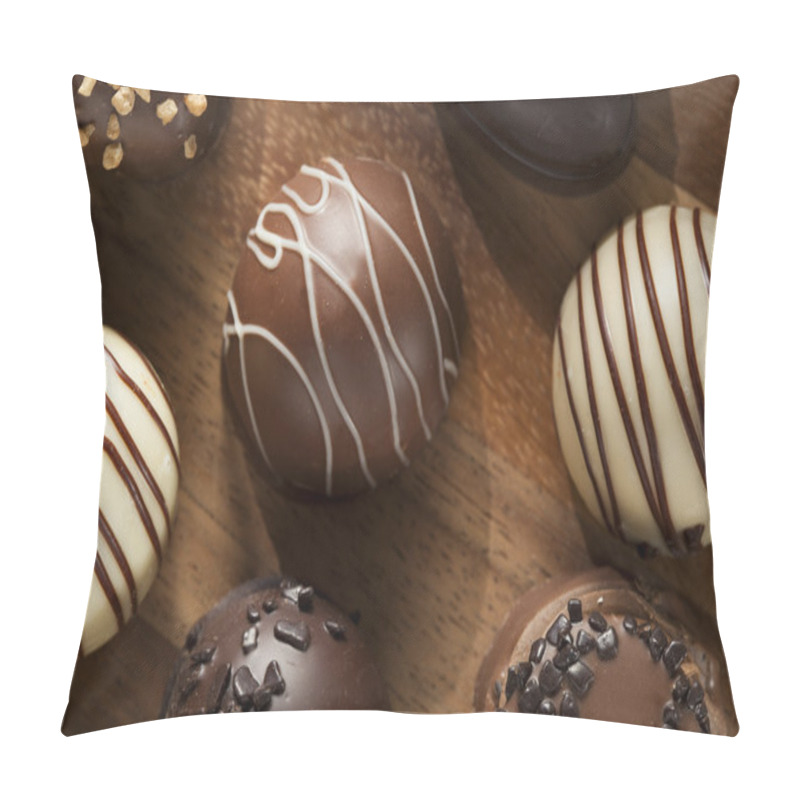 Personality  Gourmet Fancy Dark Chocolate Truffle Candy Pillow Covers