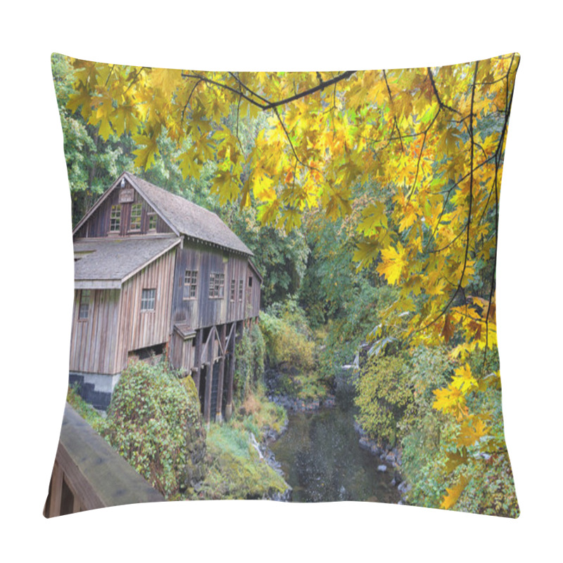 Personality  Cedar Creek Grist Mill At Fall Season Pillow Covers