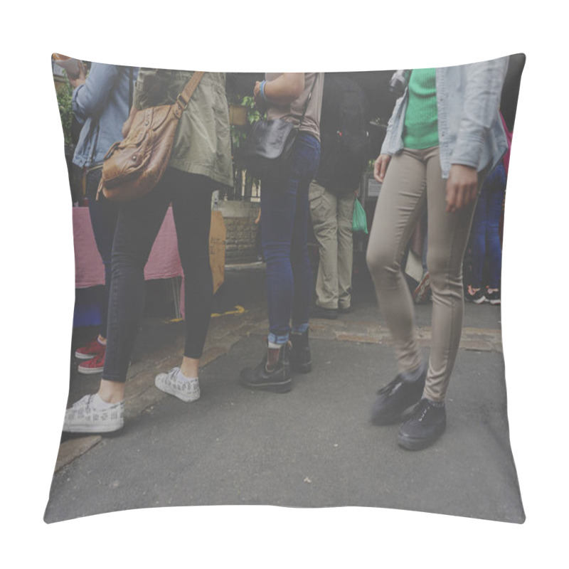 Personality  People Queuing Up For Street Food   Pillow Covers