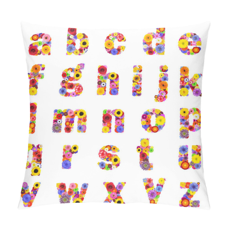 Personality  Full Floral Alphabet Isolated On White - Letters A To Z Pillow Covers