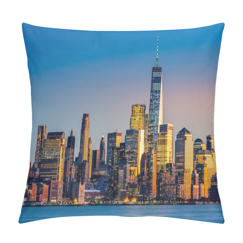 Personality  Lower Manhattan At Sunset Pillow Covers