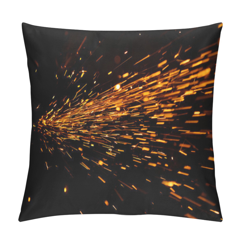 Personality  Glowing Flow Of Sparks In The Dark Pillow Covers