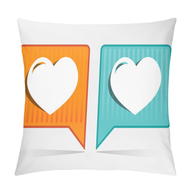 Personality  Human Organ. Heart - Orange And Blue Pointer Pillow Covers