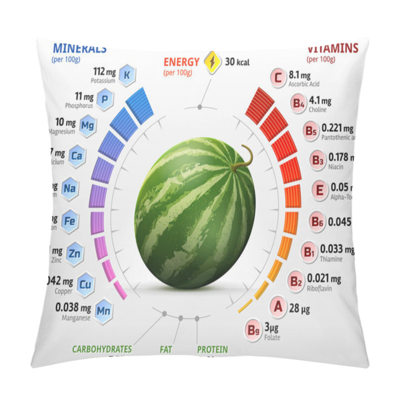 Personality  Vitamins And Minerals Of Watermelon Fruit Pillow Covers