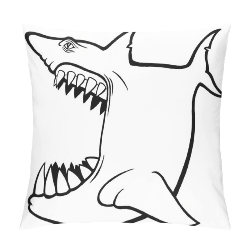 Personality  Shark With Open Mouth Pillow Covers