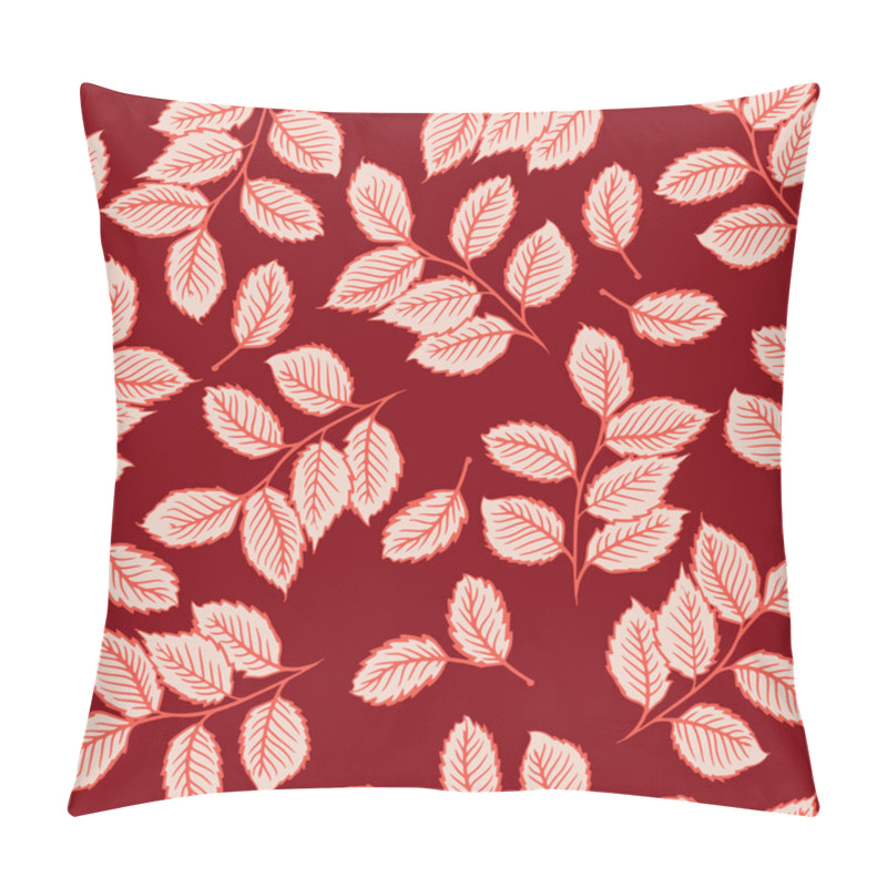 Personality  Seamless Pattern With Cute Leaves Pillow Covers