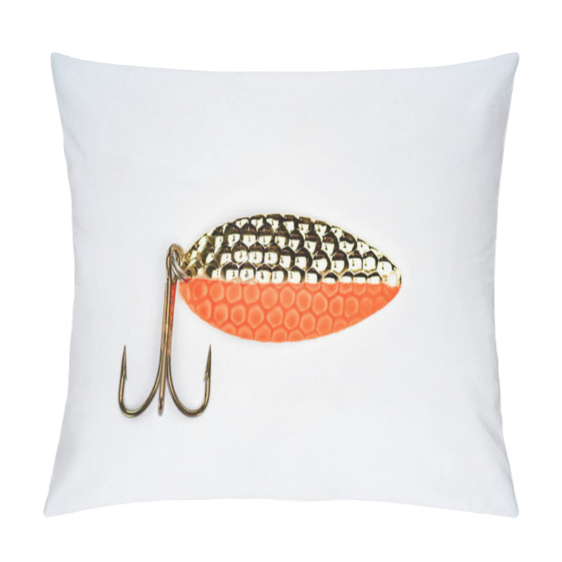 Personality  Elevated View Of Fishing Bait Isolate On White, Minimalistic Concept  Pillow Covers