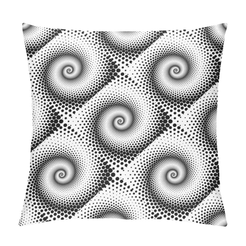 Personality  Design Seamless Spiral Dots Pattern Pillow Covers