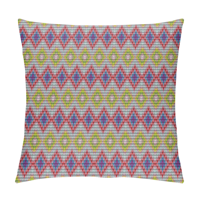 Personality  Stylized Pattern Printing For Clothing. Trendy, Contemporary Ethnic Seamless Pattern, Embroidery Cross, Diamonds, Chevrons. Pillow Covers