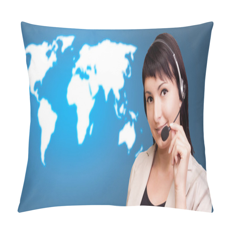 Personality  Customer Support Over The World Map Pillow Covers