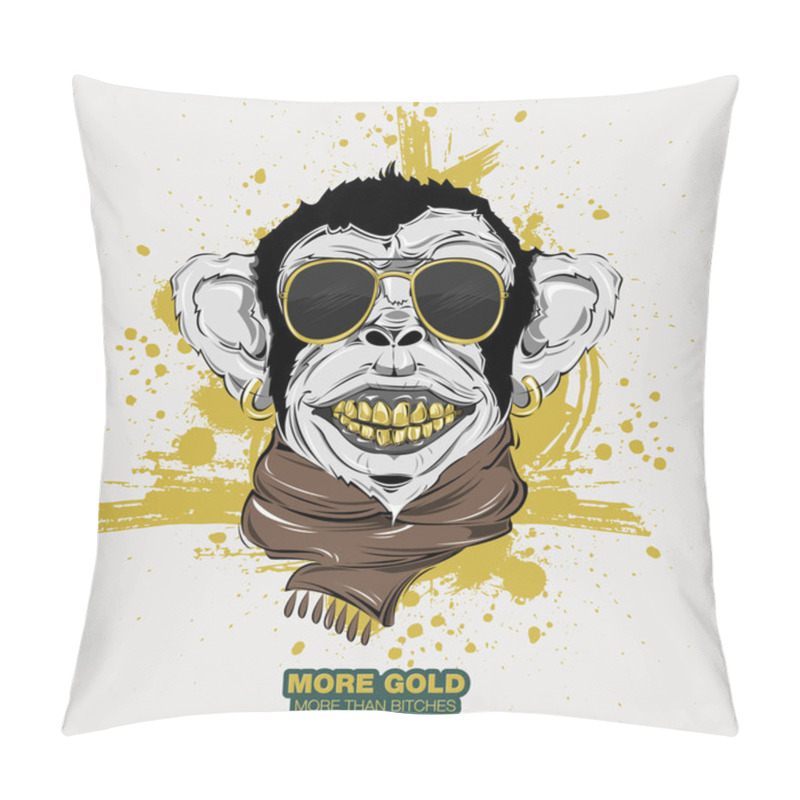 Personality  SWAG Monkey With Scarf Pillow Covers