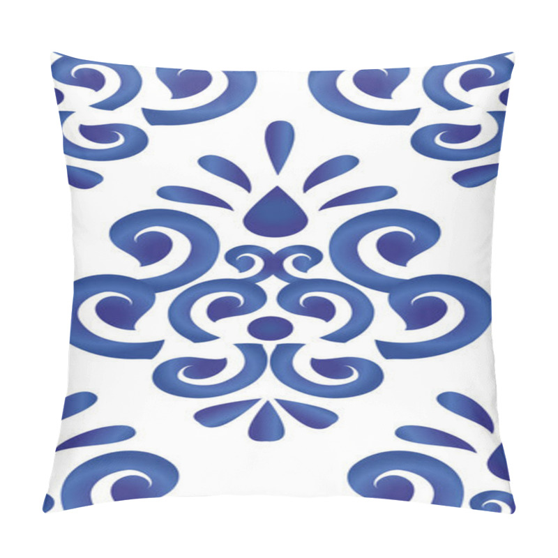 Personality  Blue And White Pattern Pillow Covers