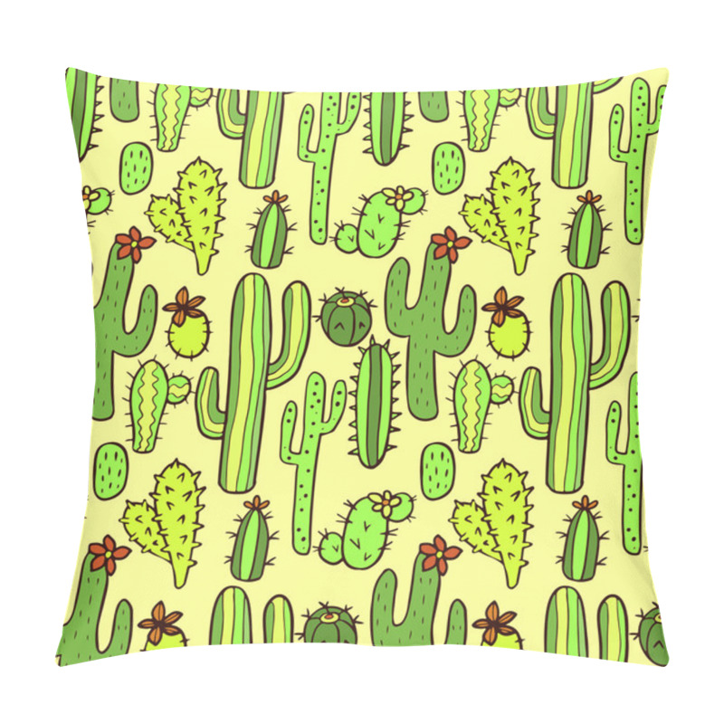 Personality  Seamless Pattern With Cactus Pillow Covers