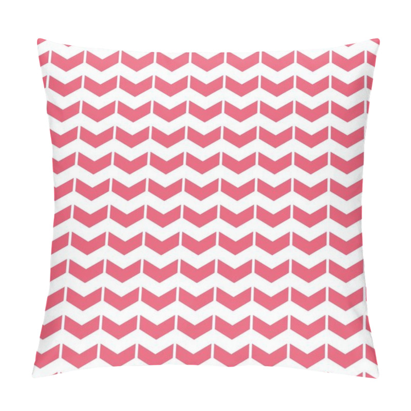 Personality  Tile Vector Pattern With Pink Arrows On White Background Pillow Covers