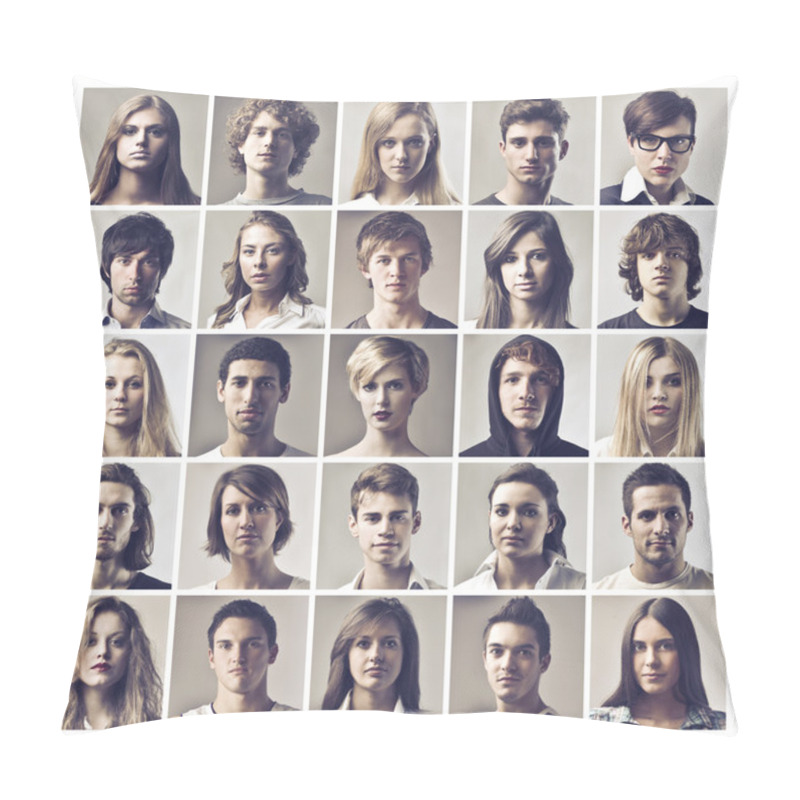 Personality  Many Faces Pillow Covers