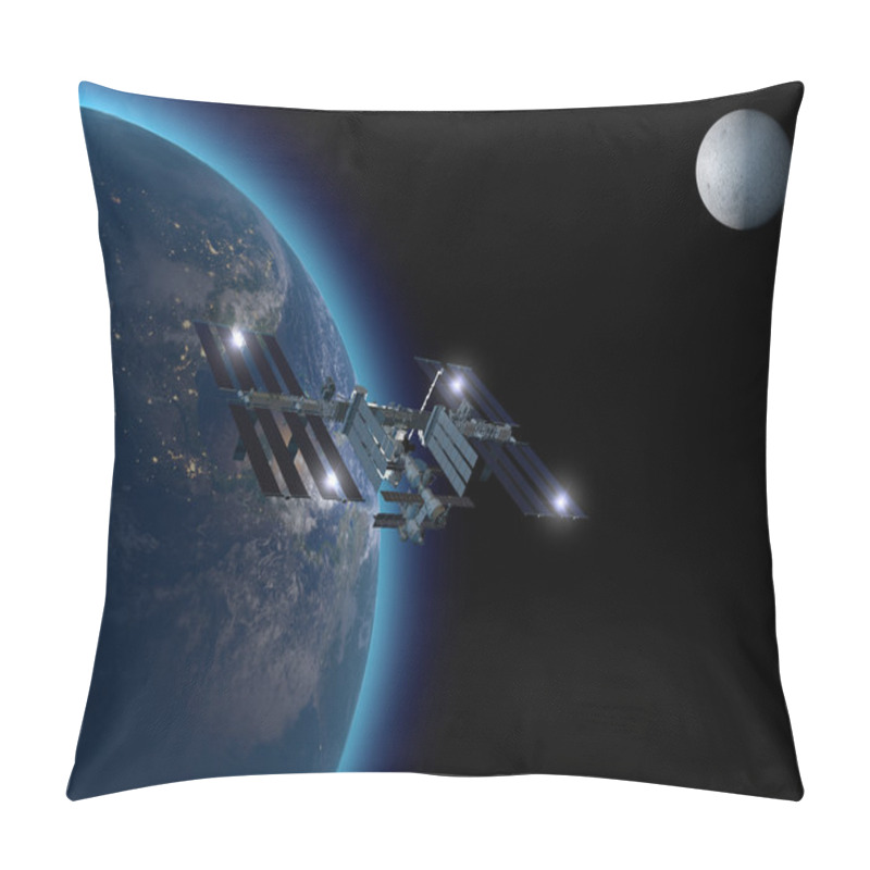 Personality  International Space Station In Orbit Around The Earth. Pillow Covers