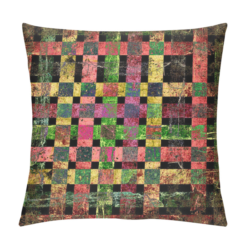 Personality  Grunge Squares Pillow Covers