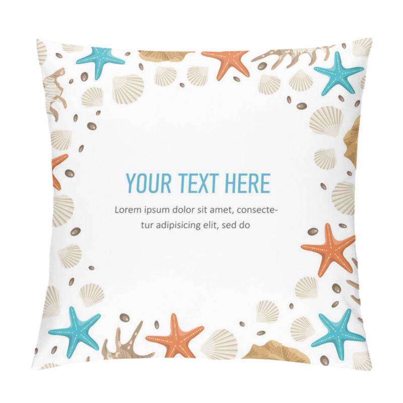 Personality  Summer Marine Square Template Banner Pillow Covers