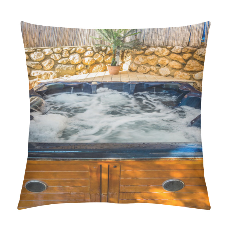 Personality  Bath - Jacuzzi In Garden Pillow Covers