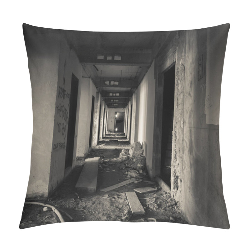 Personality  Abandoned Corridor In Hallway Pillow Covers