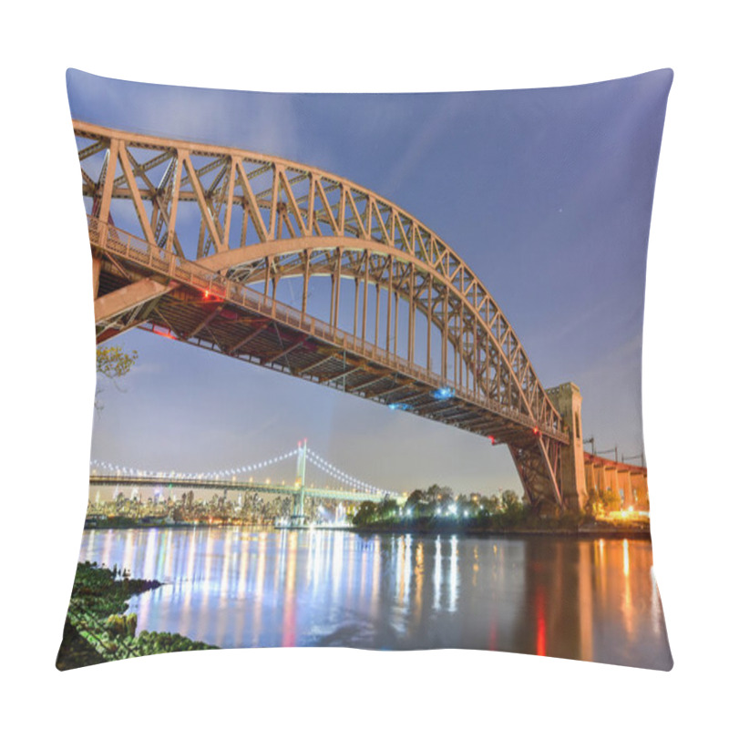 Personality  Hell Gate Bridge - New York City Pillow Covers