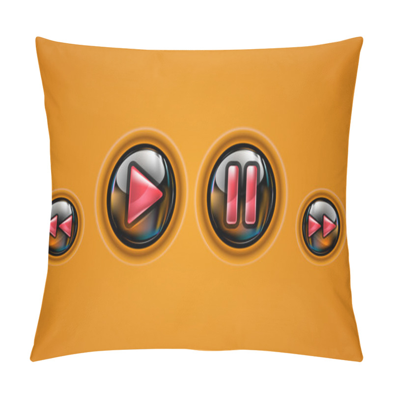 Personality  Control Panel Of Media Player Pillow Covers