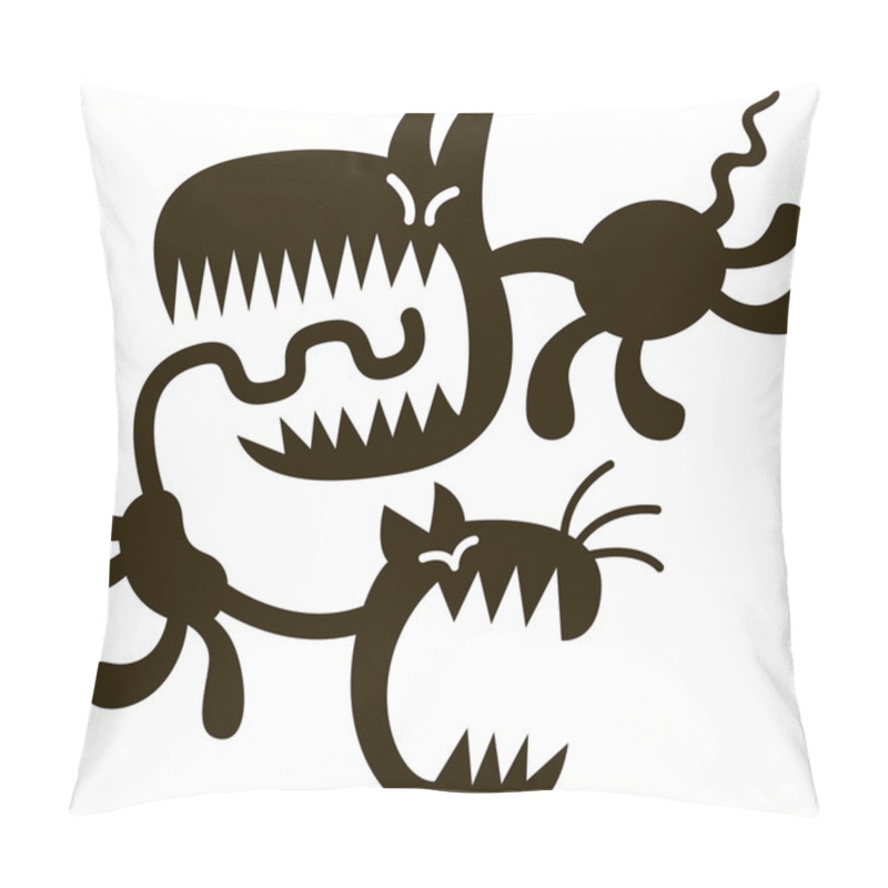 Personality  Silhouetted Black Dog Pillow Covers