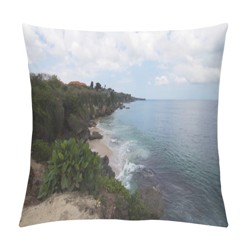 Personality  View Of The Coast With The Beach. Pillow Covers