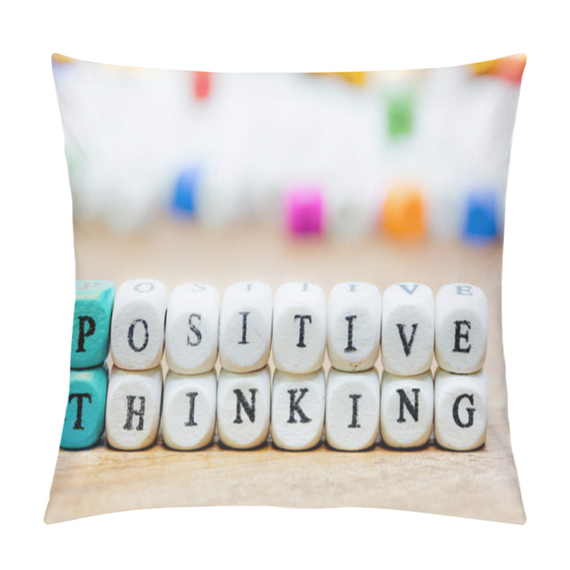 Personality  Wood Dice With Words Positive Thinking Motivational Slogan Pillow Covers